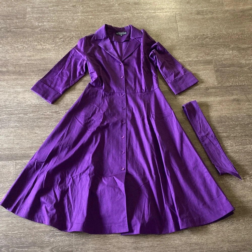 The J. Peterman Company long sleeve 1947 dress - Picture 1 of 8